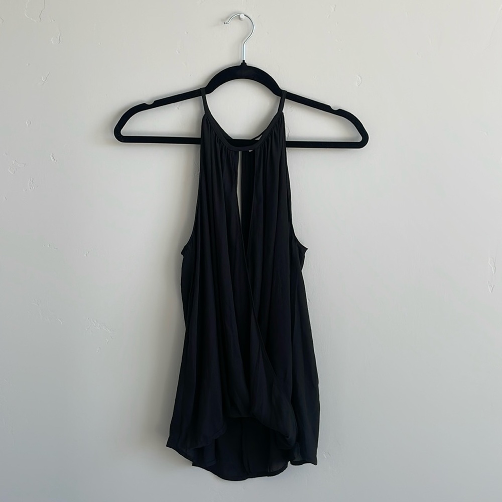 Halter Neckline w/ Swoop Crossover Front